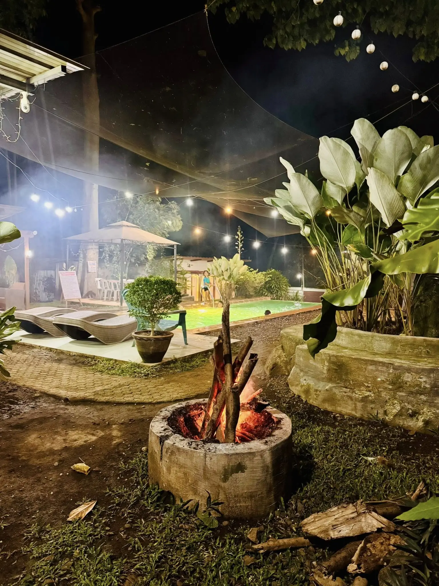 Bonfire pit at Villa D'Eliz